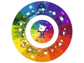 DJECO Velké kruhové puzzle - barvy