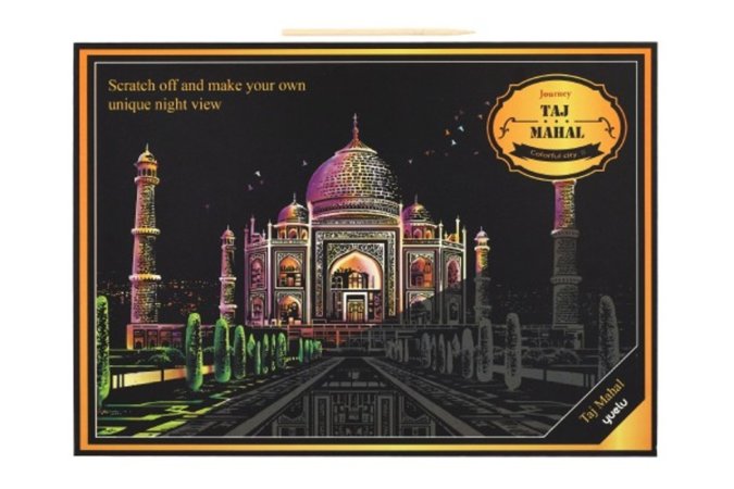 SMT Creatoys Škrabací obrázek barevný - Taj Mahal