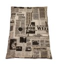 LKV Lomnice Relaxační polštářek s výplní z pohankových slupek - 30 x 40 cm - černobílé noviny