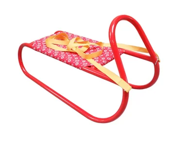 LKV Lomnice Sáňky dětské kovové - červená