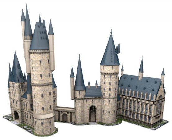 Ravensburger 3D Puzzle - Harry Potter: Bradavický hrad - Velká síň a Astronomická věž 2v1 - 1245 dílků