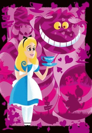 Ravensburger Puzzle - Disney 100 let: Alenka v říši divů - 300 dílků