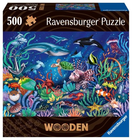 Ravensburger Dřevěné puzzle - Podmořský svět - 500 dílků