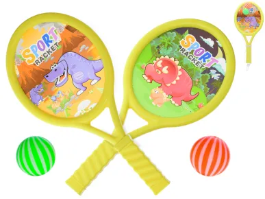 Mikro trading Rakety - 40 cm - 2 ks + 2 míčky