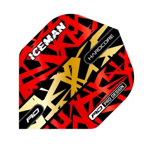 Red Dragon Letky Gerwyn Price Iceman Hardcore Premium - Red & Gold RF6871