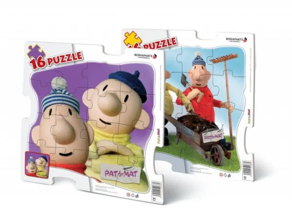 Bonaparte Puzzle deskové - Pat a Mat - 16 dílků