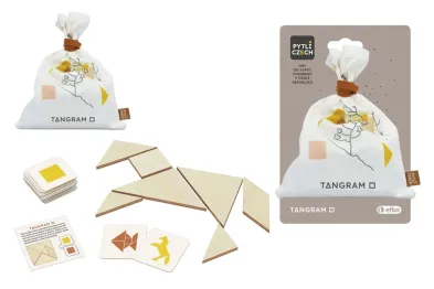 Efko Pytlíczech - Tangram čtverec - dřevěné hlavolamy do kapsy