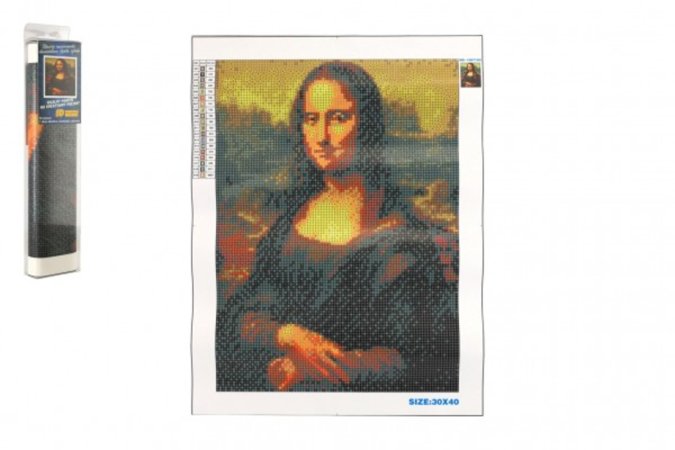 SMT Creatoys Diamantový obrázek - Mona Lisa - 40 x 30 cm