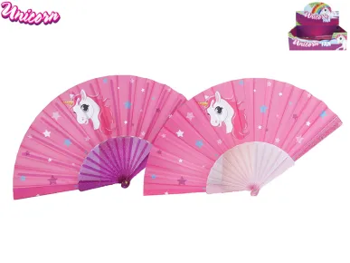 Mikro trading Unicorn - Vějíř - 23 cm - 2 barvy