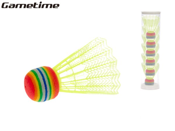 Mikro trading Gametime - Košíčky na badminton - žluté - 6 ks v tubě
