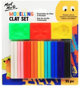 MontMarte Plastelína č.0083- Sada 9 barev po 2 ks + 3 vytlačovátka - blistr