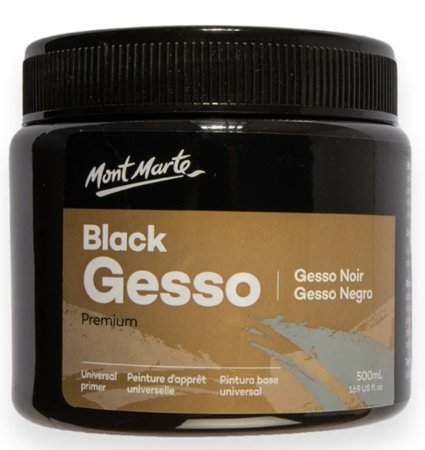 MontMarte Podkladová báze č. 0040 - černá (gesso) - 500 ml - kelímek