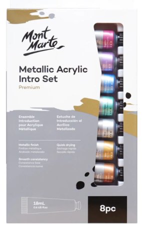 MontMarte Sada akrylových barev METALL č. 8181 - 8x 18 ml tuba - papírový obal