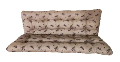 LKV Lomnice Polstr a opěrka na zahradní houpačku - 120 cm - levandule