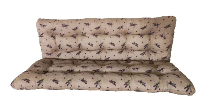 LKV Lomnice Polstr a opěrka na zahradní houpačku - 160 cm - levandule