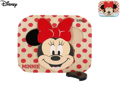 Mikro trading Puzzle - Minnie - dřevěné - 6 dílků