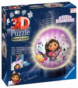Ravensburger 3D Puzzle-Ball - Gabby’s Dollhouse (noční edice) - 72 dílků
