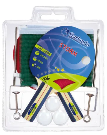 Garlando Sada pálek PLUS na stolní tenis - 2 pálky Storm** + 3 míčky a síťka
