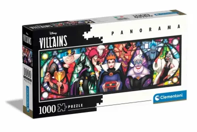 Clementoni Puzzle panoramatické - Disney: Villains - 1000 dílků