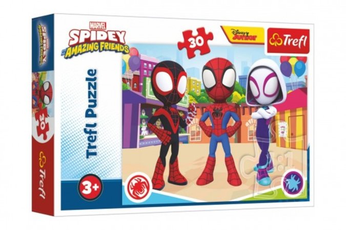 Trefl Puzzle - Spiderman: Dobrodružství Spideyho a přátel - 30 dílků