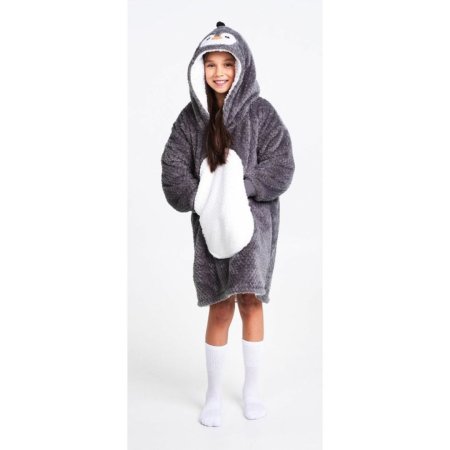 Cozy Noxxiez Tučňák - hřejivá televizní mikinová deka s kapucí pro děti 7 - 12 let
