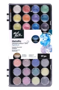 MontMarte Vodové barvy METALLIC č.0086 - 37 ks + štětec