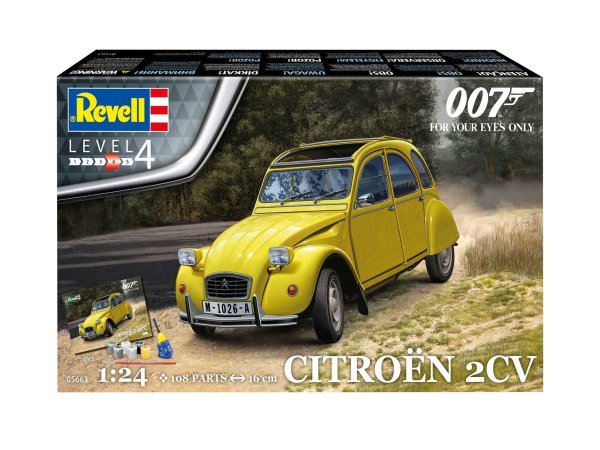 Revell Gift-Set - Plastikový model auta James Bond "For Your Eyes Only" Citroen 2 CV