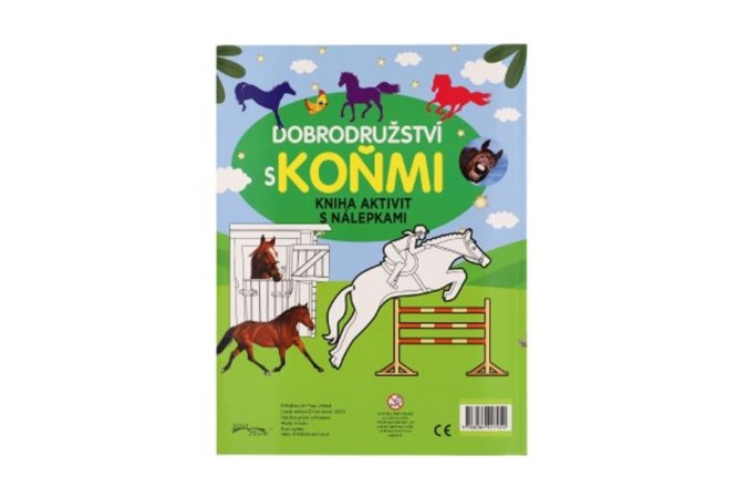Teddies Kniha aktivit s nálepkami - Dobrodružství s koňmi - 21 x 28 cm