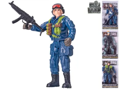 Mikro trading Voják kloubový - 10 cm - stojící se zbraní