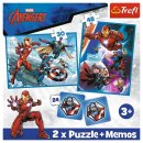 Trefl Puzzle - Marvel Avengers: Hrdinové v akci - 30 a 48 dílků + pexeso