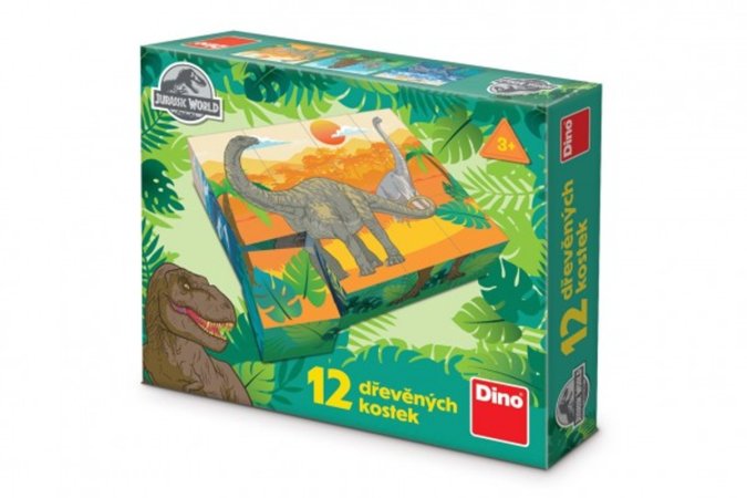 Dino Jurský svět - Kostky kubus - 12 ks