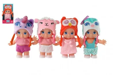 Teddies Miminko s čepicí - 15 cm - pevné tělo