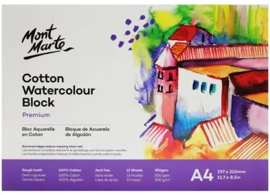 MontMarte Blok akvarelového papíru Premium č. 0131 - A4 - 12 listů