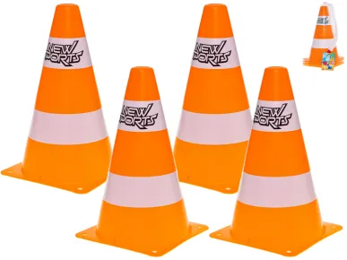 Mikro trading Kužely dopravní - 24 cm - 4 ks v síťce