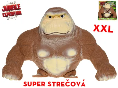 Mikro trading Jungle Expedition - Gorila super strečová - 22 cm - XXL 2 kg