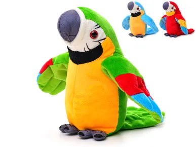 Mikro trading Papoušek plyšový - 21 cm - 3 barvy