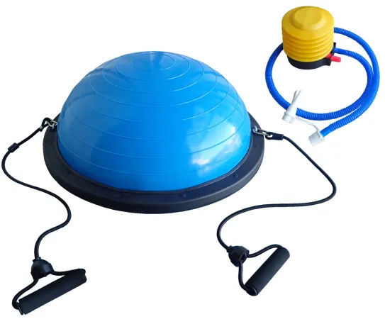 KUBIsport Balanční podložka s expandery a pumpou - modrá