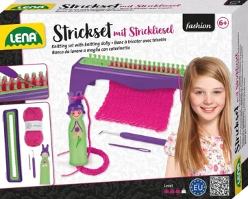 Lena Pletací stůl s vlnou a doplňky