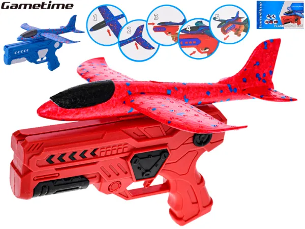 Mikro trading Gametime - Pistole - 21 cm - s letadlem pěnovým vystřelovacím