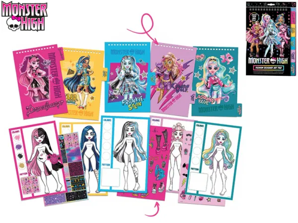 Mikro trading Monster High - Designérský notes s nálepkami