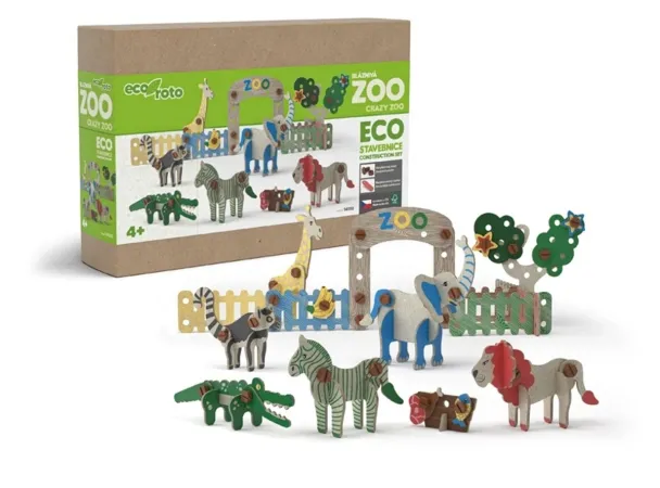 Efko Stavebnice ECO Roto - Bláznivá ZOO - ekologická stavebnice