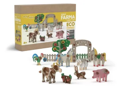 Efko Stavebnice ECO Roto - Veselá farma - ekologická stavebnice