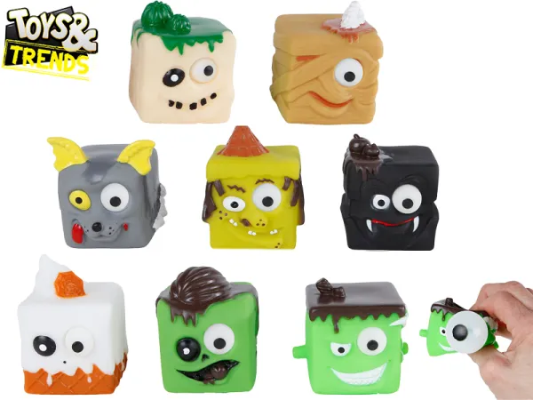 Mikro trading Toys&Trends Brainboooom - Příšerka kostka 6 x 6 cm - strečová kulící oči