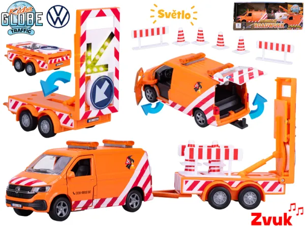 Mikro trading Kids Globe Traffic - Volkswagen Transporter - 27 cm - zpětný chod