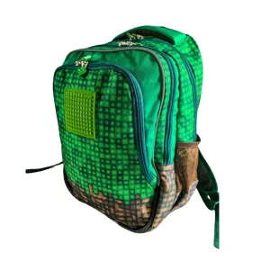 Pixie crew Junior batoh, - Minecraft - zelená