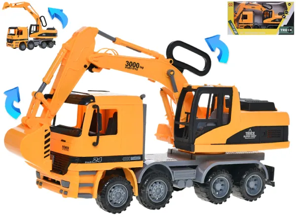 Mikro trading Auto nákladní s otočnou kabinou bagru - 35 cm - na setrvačník
