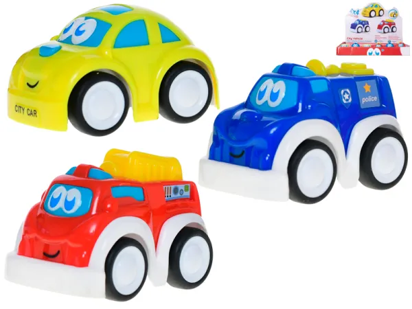Mikro trading Autíčko veselé - 9 cm - na setrvačník