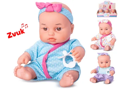 Mikro trading Miminko v oblečku - 24 cm - se zvukem