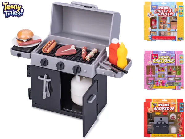 Mikro trading Teeny Tinies - Rychlé občerstvení - sada mini doplňků - 3 druhy