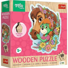 Trefl Puzzle dřevěné - Treflíci - 50 dílků